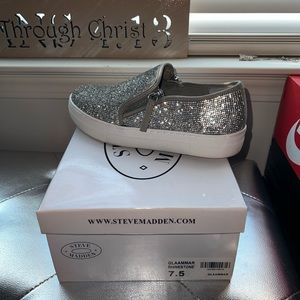 Rhinestone steve madden sneakers